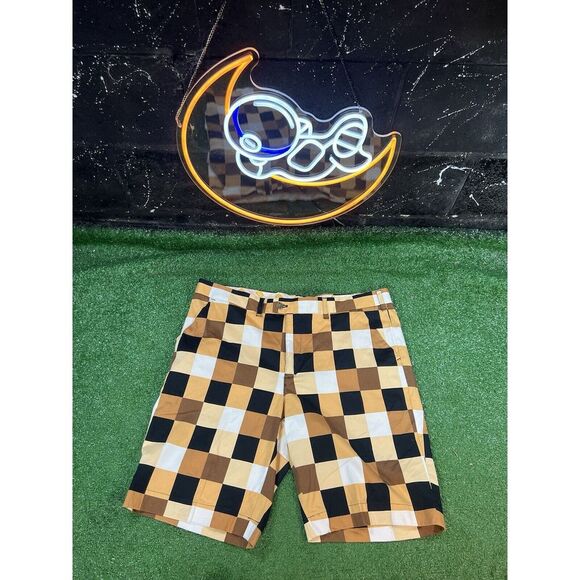Loudmouth Shorts Men‎ Size 40 Checkered AOP Golf Chino Stretch Cotton - Picture 1 of 6